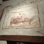 Erotic fresco, Lupanar, Pompeii.